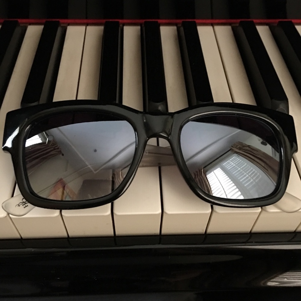 Cole Haan Mirrored Sunglasses-Clear Lucite Sides